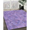 thumbnail image 3 of Ahgly Company Machine Washable Indoor Round Transitional Bright Lilac Purple Area Rugs, 3' Round, 3 of 7