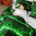 thumbnail image 4 of Castle Fairy Hexagon Video Game Twin Bedding Sets,Geometric Grid Bedding Comforter Set, 4 of 8
