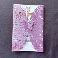 thumbnail image 3 of Tarjetas de invitación de boda personalizadas con mariposas brillantes, sobres, tarjetas de cumpleaños, suministros de recuerdo de fiesta de bautismo, matrimonio, 100 unidades, 3 of 4