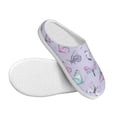 thumbnail image 3 of Lsque Purple Butterfly Pattern Womens Comfort Cotton on Scuff With Memory Foam and Anti-skid Sole Slipper-37/38, 3 of 7