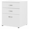 thumbnail image 1 of Pemberly Row Armoire de Rangement au Sol 28l x 25p x 34H avec 3 Tiroirs, Blanc, 1 of 11