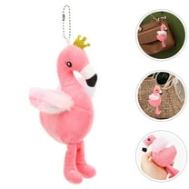 KHBUAB 1Set Flamingo Plush Toy Soft and Design for Girls Kids Bag Plush Decor 8.3x3.3x2.0in