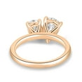 thumbnail image 4 of ESTE ORIGIN 4.00Ct Toi Et Moi Oval & Pear Cut Moissanite Engagement Ring – Dual Center Stones, 2mm Band in 10K Rose Gold for Women, 4 of 8