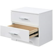 ClickDecor Hudson 2 Drawer Nightstand White