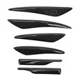 thumbnail image 2 of Embellecedor de labios de parachoques, aletas divisoras de ajuste de alerón de parachoques de fibra de carbono, calidad de nivel superior, 2 of 10