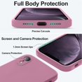 thumbnail image 4 of TEMOGU-Compatible with iPhone XR Case, Upgraded Liquid Silicone with [Flat Edges] [Camera Protection] [Soft Anti-Scratch Microfiber Lining] Phone Case for iPhone 10 XR 6.1 inch - Lavender Purple, 4 of 4