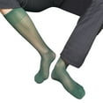thumbnail image 6 of Men Thin Business Dress Socks Stretchy Nylon Sheer Dress Socks Over the Calf Dress Socks Sheer Casual Socks, 6 of 9