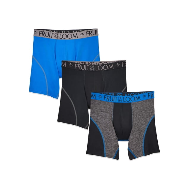 Boxers tipo bóxer transpirables Fruit of the Loom para hombre, paquete de 3