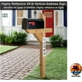 thumbnail image 4 of 2 Pack Single Sided Address Numbers for House Signs, Customized Vertical 911 Emergency Mailbox/House Numbers/Letters Signs, Highly Reflective Pre Drilled Aluminum Signs, Waterproof (6x18, Orange), 4 of 6