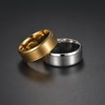 thumbnail image 2 of Mens Wedding Rings Black Sliver Gold Pure 8MM Rings, 2 of 6