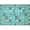 thumbnail image 1 of Ahgly Company Indoor Rectangle Abstract Light Blue Modern Area Rugs, 5' x 8', 1 of 4
