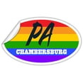 thumbnail image 2 of Chambersburg PA Pennsylvania Franklin County Rainbow Pride Flag 6 Stripes Pride Flag Euro Decal Bumper Sticker 3M Vinyl 3" x 5", 2 of 3