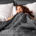 thumbnail image 4 of Bare Home Bamboo 3-Piece Duvet Cover Set - Made from Rayon Fibers - Soft, Cooling & Breathable - Queen,Gray, 4 of 11