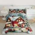 thumbnail image 3 of Manfei Winter Rustic Cabin Bedding Comforter Set for Kids, Cartoon Christmas Gifts Twin Comforter Sets, Countryside Reversible Bedding Set, Microfiber Bedroom Decor, 2 Pieces, 3 of 9