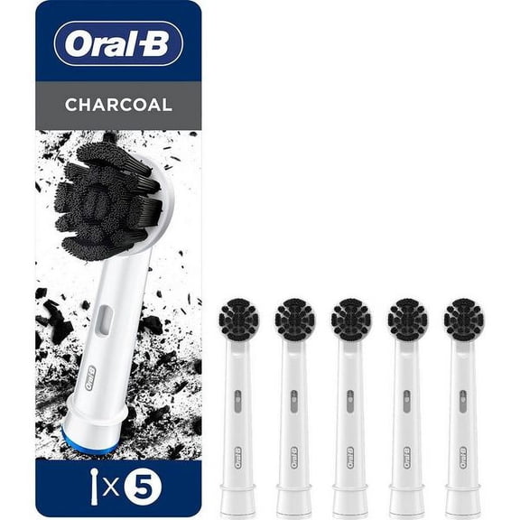 Oral-B Charcoal Electric Toothbrush Replacement Brush Heads Refill, 5 Count