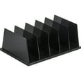 thumbnail image 2 of Oic Desktop File Sorter - 9" Height X 13.5" Width X 5" Depth - 5 Compartment[s] - Plastic - Black (OIC21222), 2 of 6