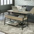 thumbnail image 2 of Sauder Curiod Lift-Top Coffee Table, Charter Oak Finish, 2 of 11