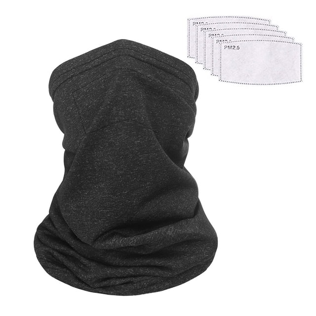 WTXUE Mask, Cover Neck Washable Filter with Multifunctional Head Scarf Mask Mask, Black, One Size
