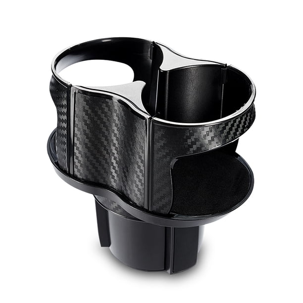 Titular de la copa de cocheSoporte de copa de coches de 2 en 1 Expansor Adaptador Adaptador Auto Interior Organizador Expandible Accesorios de almacenamiento, Negro y Plata Noticed VI001568-01B