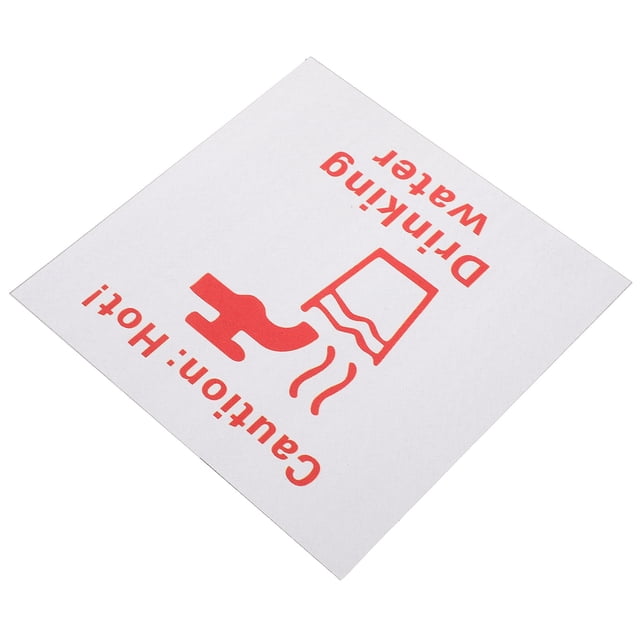 HAMPPLIES Panneau de Sécurité Extérieur Rouge pour Eau Chaude Autocollant pour Évier et Eau Potable Attention