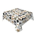 thumbnail image 2 of Wukai Cute Cats Waterproof Tablecloth for Kitchen Dining, Fits Square Tables for 2-4 Seats -54"x54", 2 of 7