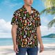 thumbnail image 3 of Balery Mushrooms Camisas hawaianas de manga corta para hombre, camisas playeras de corte holgado, camisas de vacaciones con botones,Medium, 3 of 7