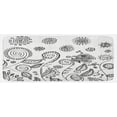 thumbnail image 1 of Floral Kitchen Mat, Doodle Style Circular Swirled Flower Petals Butterfly Leaves Curved Branches Design, Plush Decorative Kitchen Mat with Non Slip Backing, 47" X 19", Black White, by Ambesonne, 1 of 1