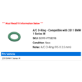 thumbnail image 2 of A/C O-Ring - Compatible with 2011 BMW 1 Series M, 2 of 2