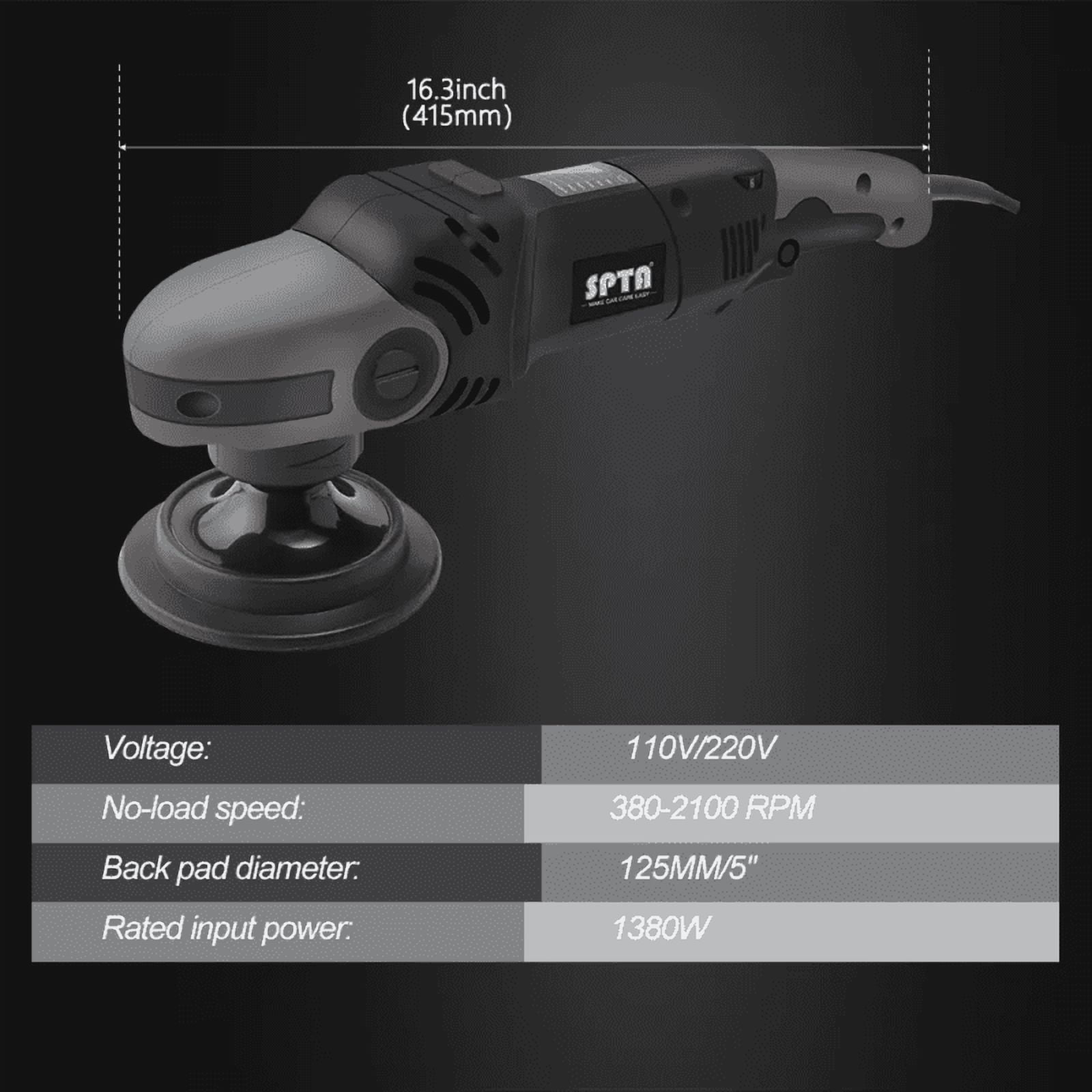SPTA 5 Inch Rotary Buffer Polisher Electric Polishing Machine For Auto Buffing and Polishing