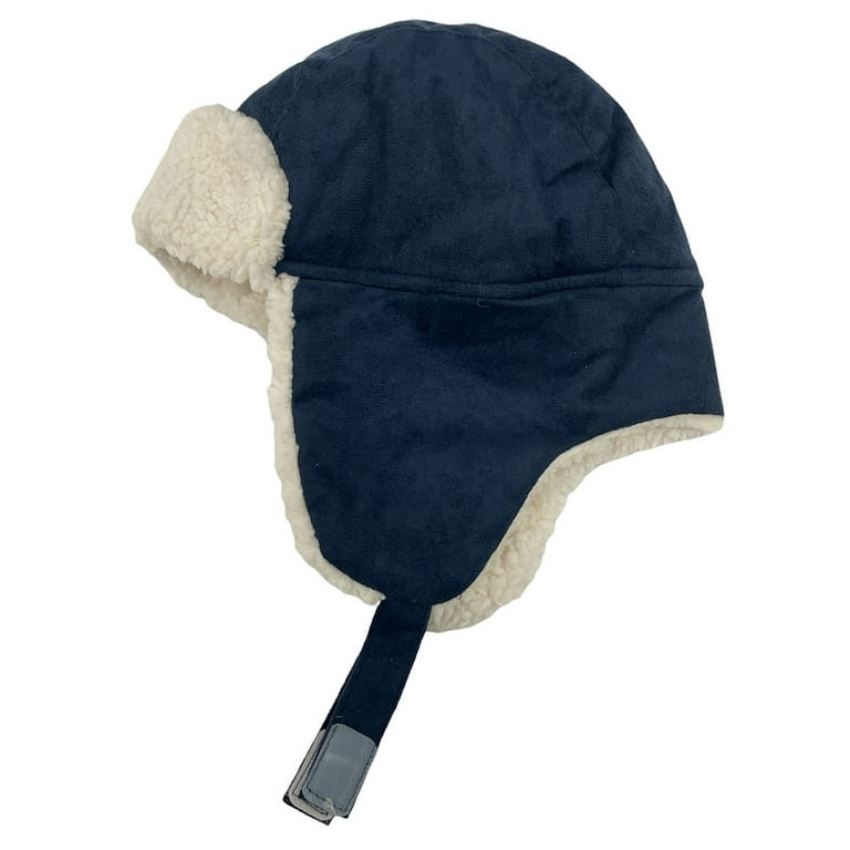 Boys navy sales trapper hat