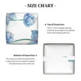 thumbnail image 5 of Lsque Pale Blue Lotus Flowers Printed Tissue Box Cover Holder, Facial Paper Organizer Dispenser,Square with Bottom Belt, PVC Leather Decorative Organizer, 5 of 8