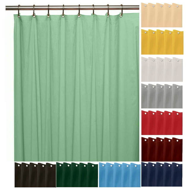 Hotel Quality Heavy Shower Curtain Liner with Rustproof Metal Grommet and 3 Weights 70