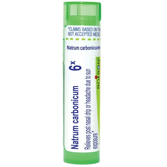 Boiron Natrum Carbonicum 6X, Homeopathic Medicine for Post Nasal Drip Or Headache Due To Sun Exposure, 80 Pellets