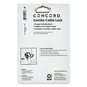 Concord 8MM Combo Cable Bicycle Lock
