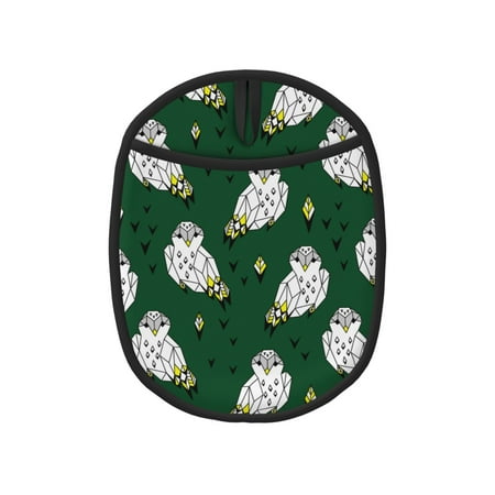 

Geometric Owl Pot Holders for Kitchen - Heat Resistant Oven Mitts Hot Pads with Pocket Non Slip Silicone Pot Holders Cuteness Hanging Loop Potholders for Kitchen Baking