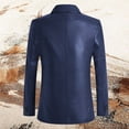 thumbnail image 4 of Fgnfyis Suit Jacket for Men Mens Jacket Suit Fashion Trend Casual Textured Leather Jacket Outerwear for Stylish Jackets for Men Blue XXXXXXL, 4 of 5