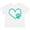 AA-White, variant on Inktastic Teal Heart with Paw Print Boys or Girls Toddler T-Shirt