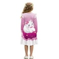 thumbnail image 2 of FKELYI Pink Cat Star Print Girls Ruffle Sleeve Dress A Line Twirly Dress for Kids Midi Soft Fall Dresses Patchwork Playwear Sundress, 9-10 Y, 2 of 6