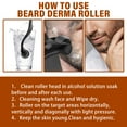 thumbnail image 4 of EAST MOON 1Pc Barba Derma Roller Seguro Indoloro Titanio Microneedle Roller Barba Aguja Rodillo Prom East Moon Negro, 4 of 7