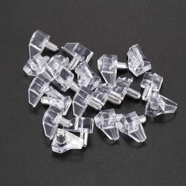 support d'Étagère à Goupille de 5 mm, Goujons d'Étagère, support Solide, 20 Pcs, Transparent