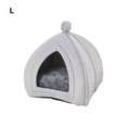 thumbnail image 3 of Methold Casa portátil para el hogar para mascotas, nido de descanso de invierno para interiores, tienda para dormir de felpa, Animal pequeño, Suministros para gatos Gris 40x40x42cm, 3 of 6