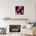 thumbnail image 3 of Stupell Industries Tropical Pink Palms Botanical & Floral Painting Black Framed Art Print Wall Art, 24 x 24, 3 of 9