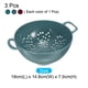 thumbnail image 2 of Plástico Profundo Colador con Doble Asas 3uds, Arroz Lavado Cuenco Comida Colador Pasta Escurridor Basket-Light Azul+Ejército Verde+Púrpura, 2 of 5