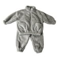 thumbnail image 2 of Odeerbi Toddler Girls Winter Fleece Outfits Children's Cotton-padded Coat Velvet Thickened Warm Winter Mid-length Cotton Coat Baby Coat White 3-4 Years, 2 of 6