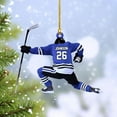 thumbnail image 3 of HomeDesign Personalized Hockey Christmas Ornament, Hockey Skates Helmet and Stick, Hockey Player Ornament, Hockey Ornaments, Gift for Hockey Lovers Hockey Ornament Christmas Decor (H1) (Yellow), 3 of 10