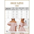 thumbnail image 5 of HOTAPEI Summer Dresses for Women Off Shoulder Dresses Lantern Sleeve Elastic Waist A-Line Casual Mini Dress, 5 of 5