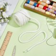 thumbnail image 5 of 10 Yards Velvet Cord for Crafts 6mm White Round Tubing Fabric Cord with A Spool Piping Trim Velvet Cord Trim for Sewing Pillow Curtains Cloth Trimming Accessories, 5 of 9