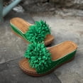 thumbnail image 6 of Wowcloth Women's Floral Peep Toe Platform Wedge Sandals – Comfortable Casual Summer Style with Solid Color Design, Suitable for Vacation and Daily Wear, 6 of 9