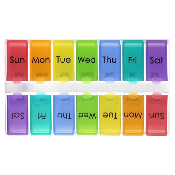 Ezy Dose Pill Organizer with Weekly 14 Day, 1 Ea..