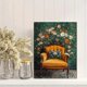 thumbnail image 2 of Qisvanset 12x16 Inch Vintage Antique Chair Canvas Wall Art, Green Gold Tone Furniture Art Elegant Living Room Decor, 2 of 8